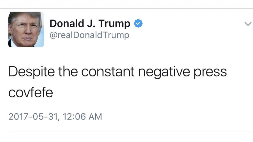 Why  spelling matters - covfefe